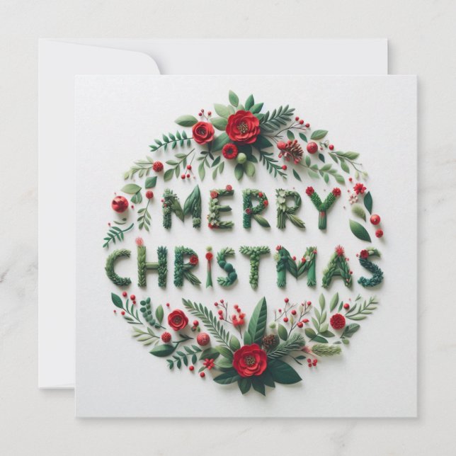 God jul hälsningskort kort (Framsida)