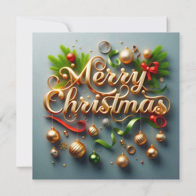 God jul hälsningskort kort (Framsida)