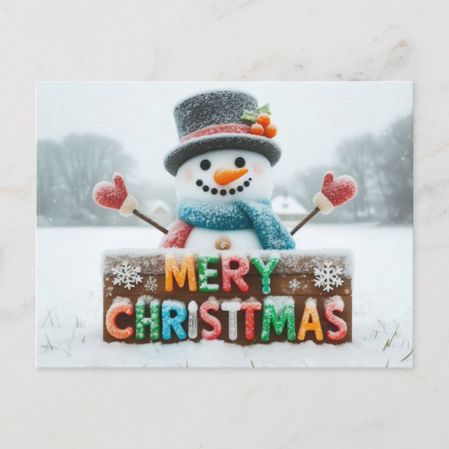God jul hälsningskort vykort (Framsida)
