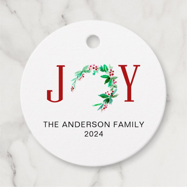 God jul Halva andedräkt Helgdag Vattenfärg Gåvor Etiketter (Framsida)