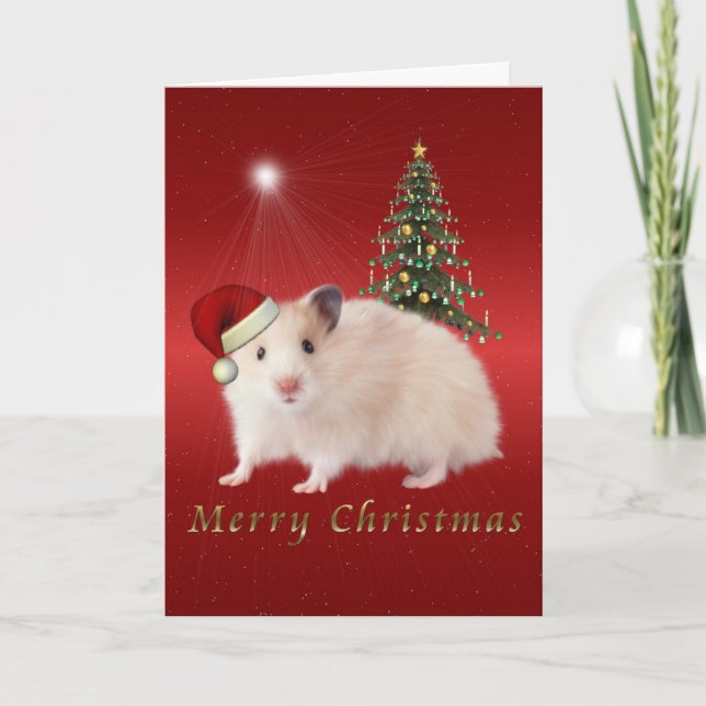 God jul Hampster Helgkort (Framsida)
