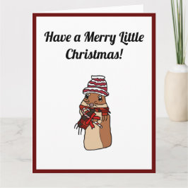 God jul Hamster Gerbil Tecknad Helgdag Pet Kort