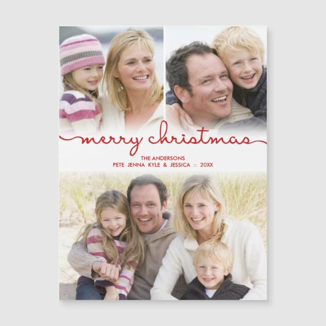 God jul Hand Lettered Frosty Photo Collage (Framsida)