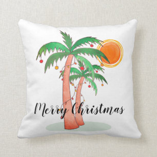 god jul Handflatan Träd  Kudde