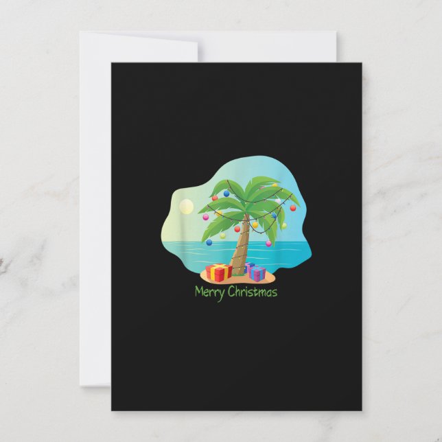 God jul Handflatan Träd med julklapp Ljus Inbjudningar (Framsida)