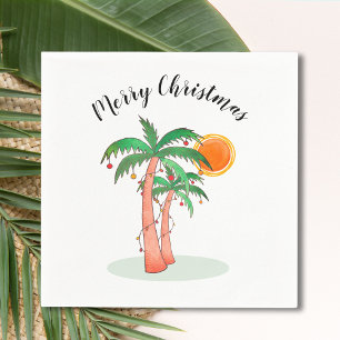 God jul Handflatan Träd Sol Napkins Pappersservett