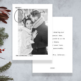 God jul Handleterat foto Första jul Julkort