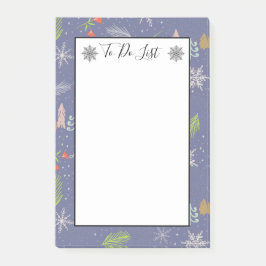 God jul Handritad Träd Snö att göra lista Post-it Block