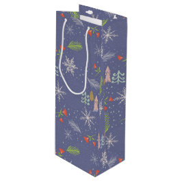 God jul Handritade Träd Snöflingor Flowers