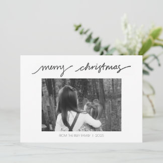 God Jul - Handskriven Minimalistisk Kort