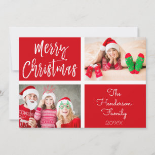 God jul Handskrivet fotokort för skript Julkort