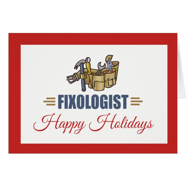 God jul Handyman Hälsningskort (Framsidan Horizontal)