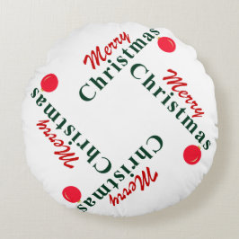 God jul Hanging Ornament Elegant Red Grönt Rund Kudde