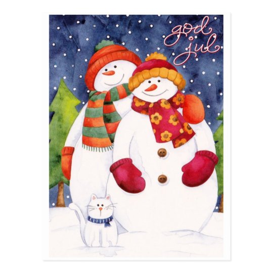 God Jul / Happy Christmas Vykort