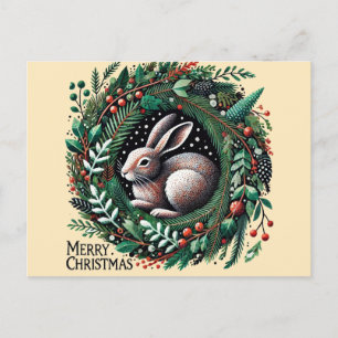 God jul Hare Vykort