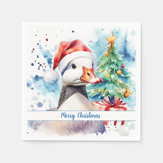 God jul Hat Festive Goose - Pappersservett (Framsidan)