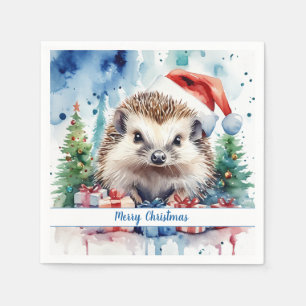 God jul Hat Festive Hedgehog - Pappersservett