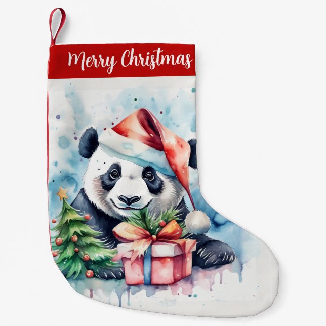 God jul Hat Festive Panda - Liten Julstrumpa (Framsidan)