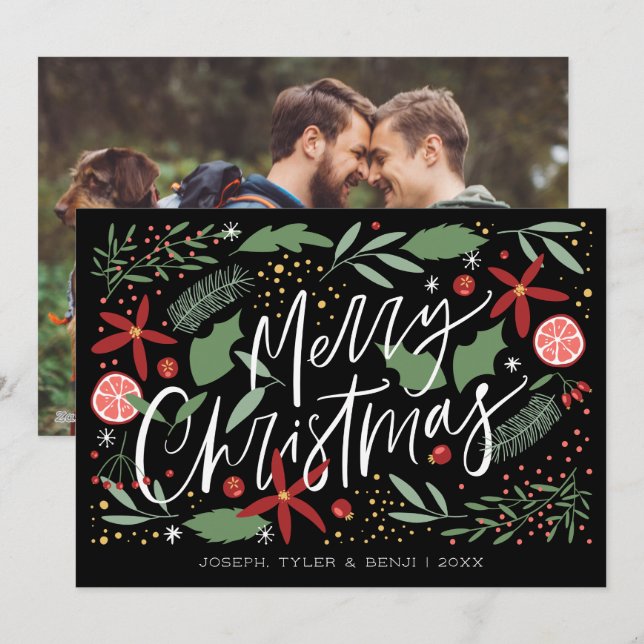 God Jul | HBTQ Julbild Julkort (Fram/baksida)