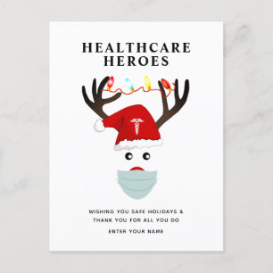 God Jul Healthcare Heroes Helgdag Helg Vykort
