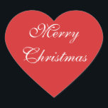 God jul Heart Sticker Hjärtformat Klistermärke<br><div class="desc">God jul Heart Sticker. Underbar för att lägga till julklappar.</div>