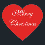 God jul Heart Sticker Hjärtformat Klistermärke<br><div class="desc">God jul Heart Sticker. Underbar för att lägga till julklappar.</div>