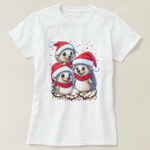 God jul Hedgehog-gåvor av god Helgdag T Shirt