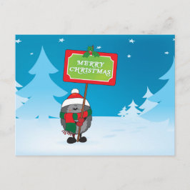 God jul hedgehog helg vykort