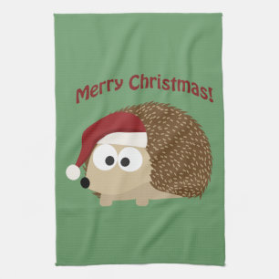 God Jul! Hedgehog Kökshandduk