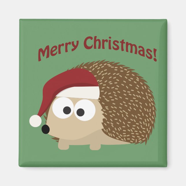 God Jul! Hedgehog Magnet (Framsidan)