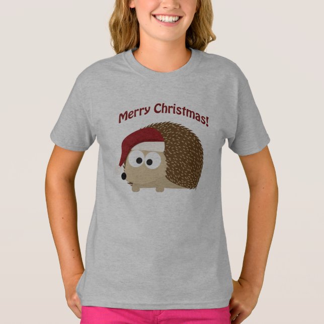 God Jul! Hedgehog T Shirt (Framsida)