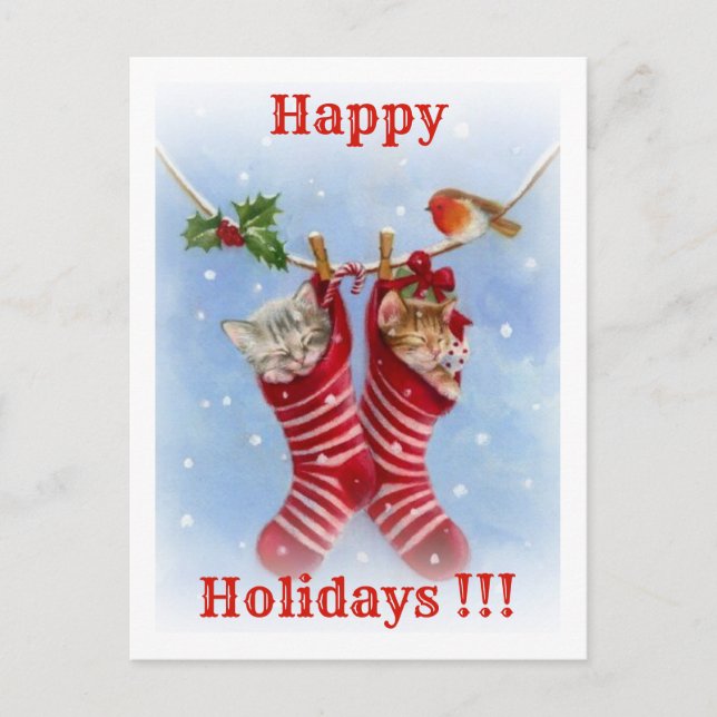 God Jul !!! Helg Vykort (Framsida)