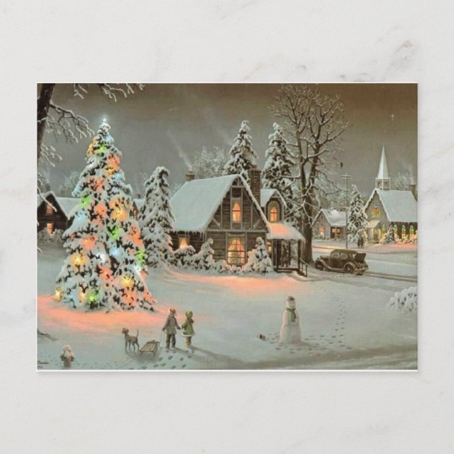 God jul helg vykort (Framsida)