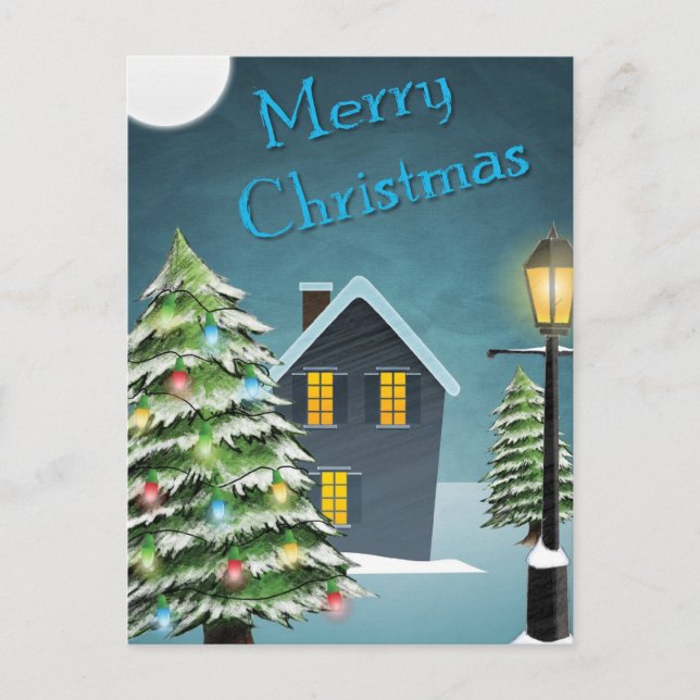 God jul helg vykort (Framsida)