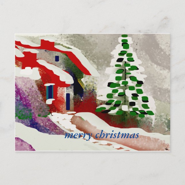 god jul helg vykort (Framsida)
