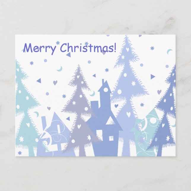 God jul! helg vykort (Framsida)