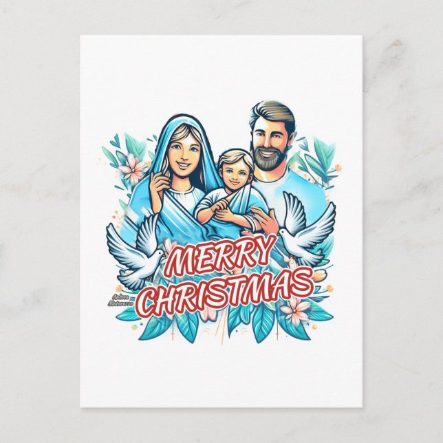 God jul helg vykort (Framsida)