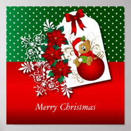 God jul Helgdag Bear Poster