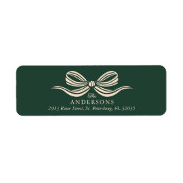 God jul Helgdag Bow-adressetikett Returadress Etikett