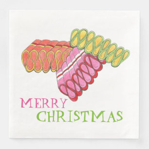 God jul Helgdag Classic Ribbon Candy Pappersservett