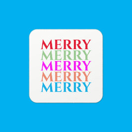 God jul Helgdag Colorful Stickers Fyrkantigt Klistermärke