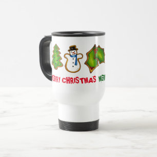 God jul Helgdag Cookies Snögubbe Träd Bell Resemugg