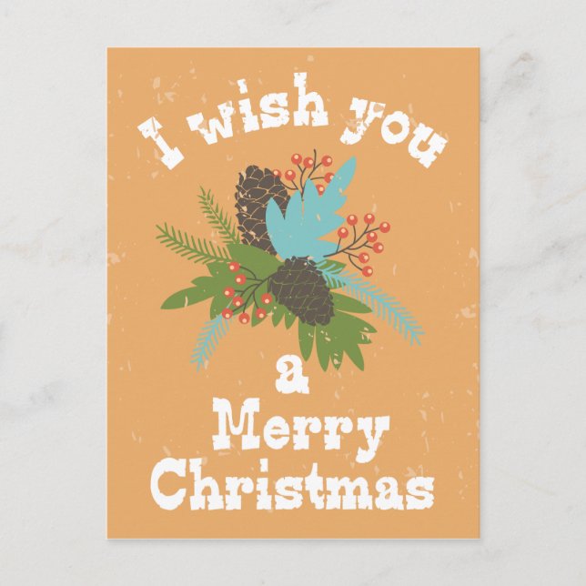 God jul Helgdag Decor Helg Vykort (Framsida)