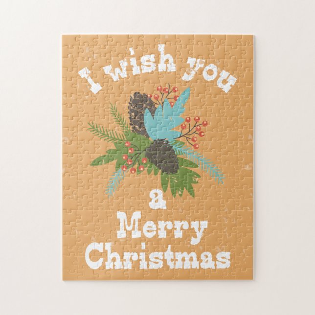 God jul Helgdag Decor Pussel (Vertikal)