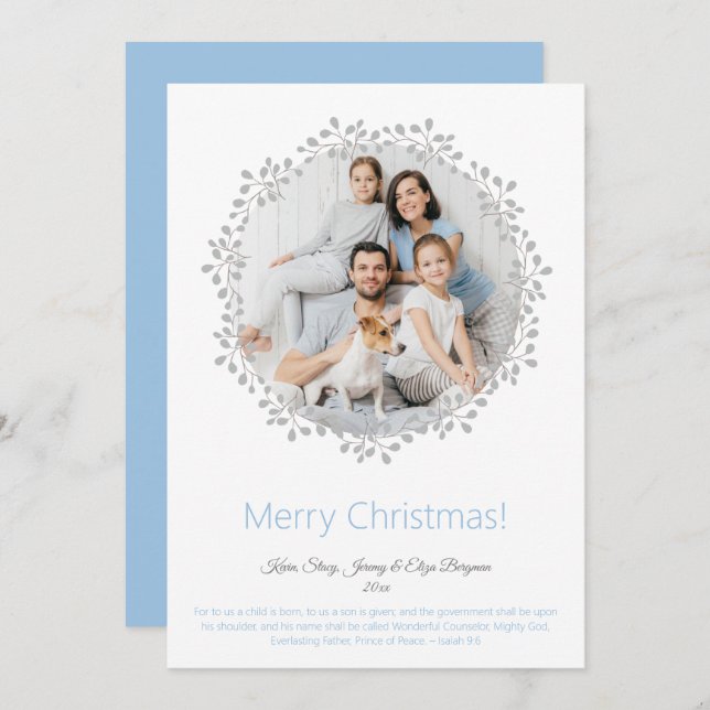 God jul-Helgdag för fotopassande andedräkt Julkort (Fram/baksida)