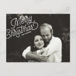 God jul Helgdag-fotovykort för skript Helg Vykort