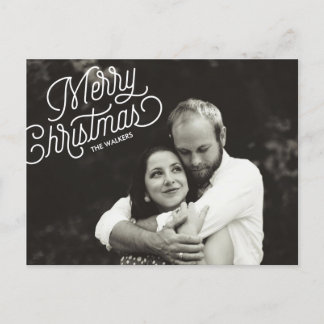 God jul Helgdag-fotovykort för skript Helg Vykort