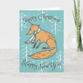 God jul Helgdag Fox Mysigt Helgkort