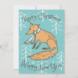 God jul Helgdag Fox Mysigt Julkort