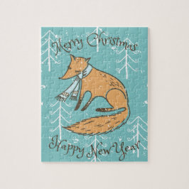 God jul Helgdag Fox Mysigt Pussel